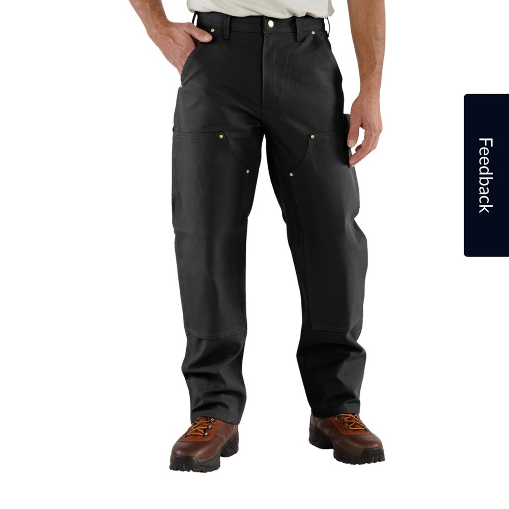 Carhartt Men's Black Double Front Cargo Work pants